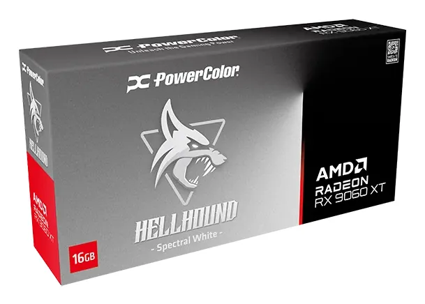 PowerColor Radeon RX 9060 XT Hellhound Spectral White OC 16GB